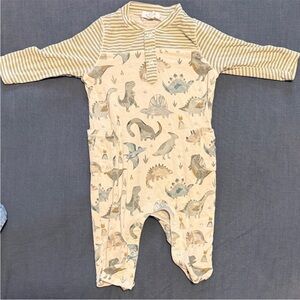 Angel Dear Striped Dinosaur Bamboo Bodysuit